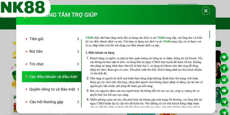 Điểm qua một số thông tin về điều khoản đăng nhập